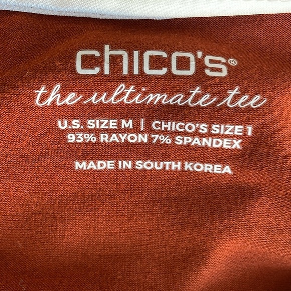 Chico’s Rust The Ultimate Long Sleeve Tee - Picture 4 of 4